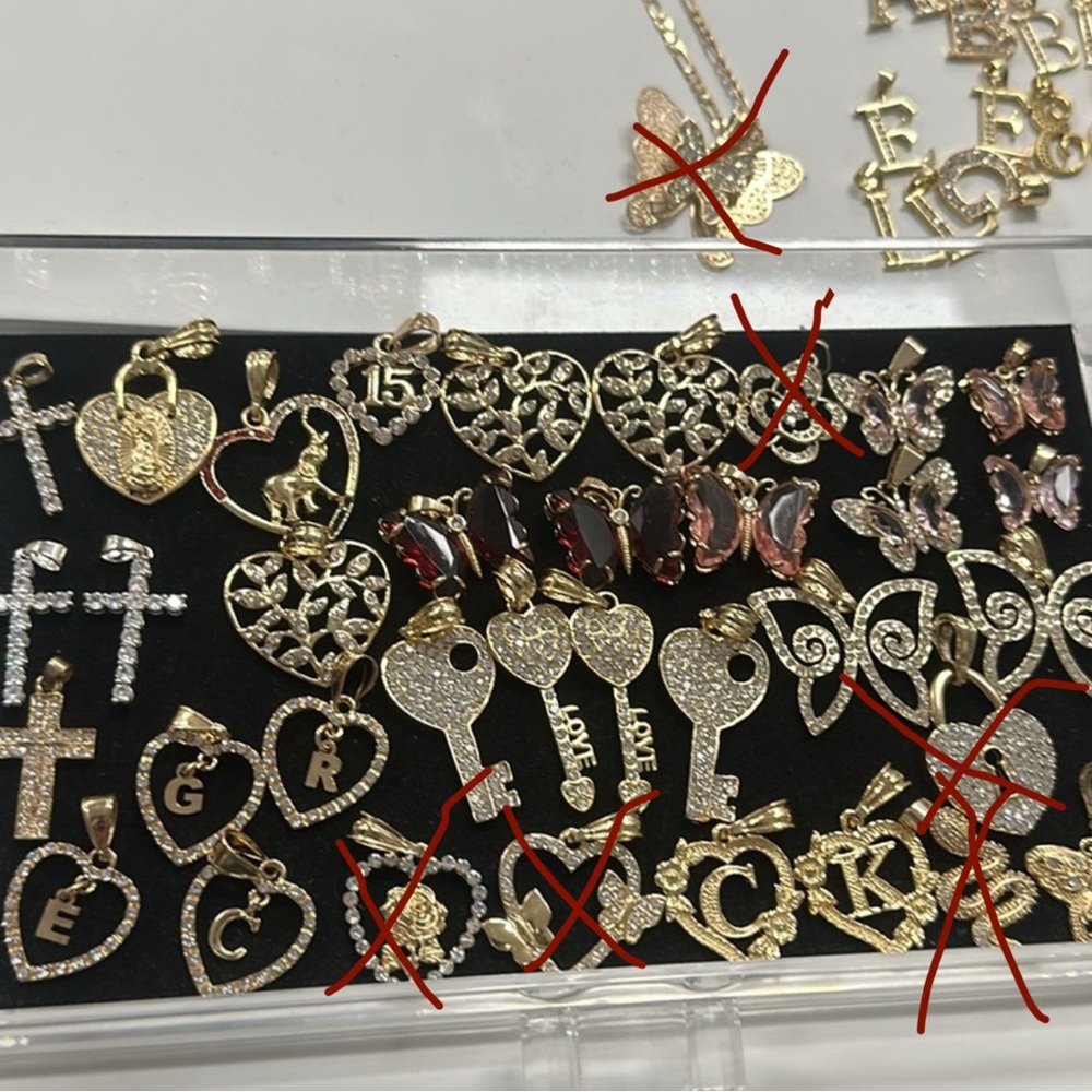 pendants comes with chain! $30 each gold plated!